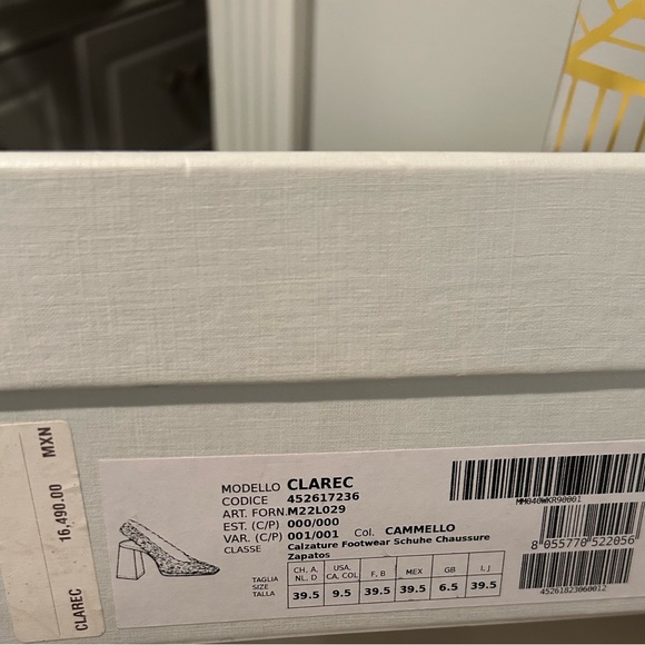 MaxMara Clarec Teddy Camel sling back heel - NEW IN BOX Size 39.5 - Picture 15 of 16